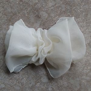 Scrunchy Barrette, Vintage 90's, White